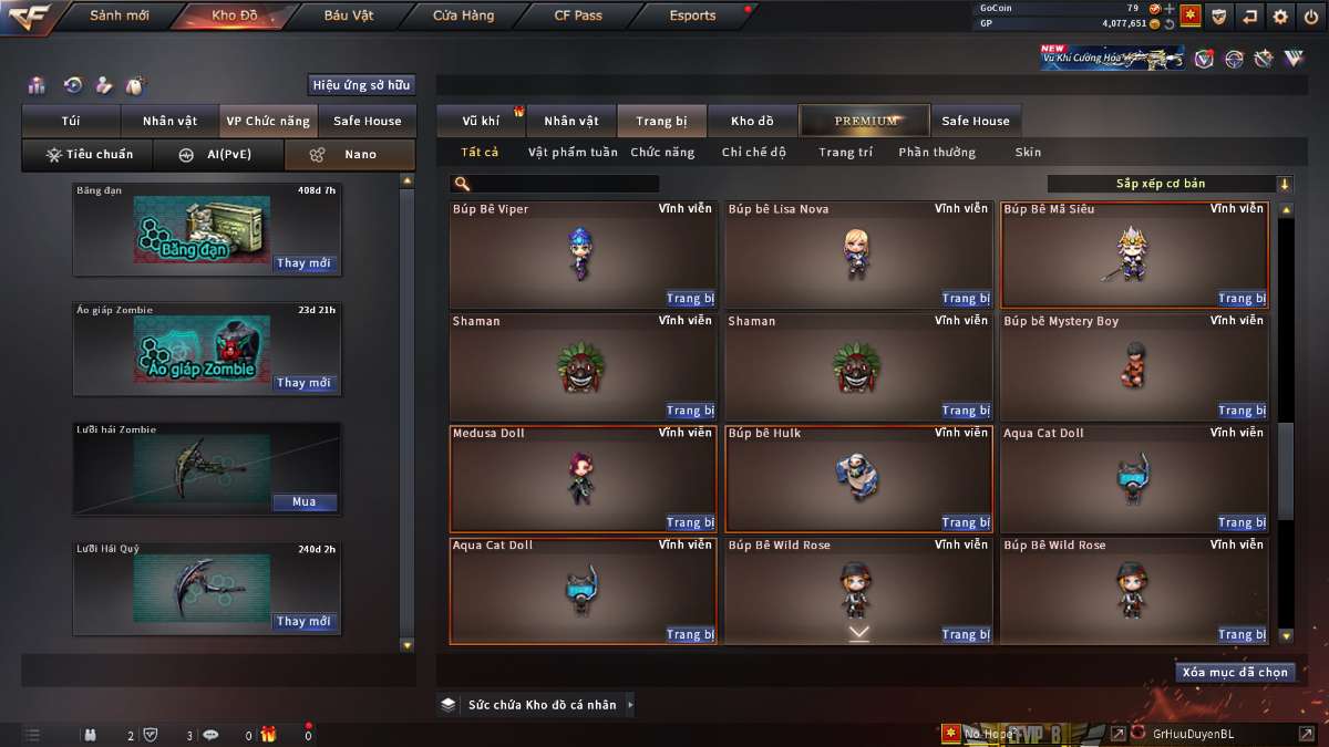 shop acc cf uy tin gia re